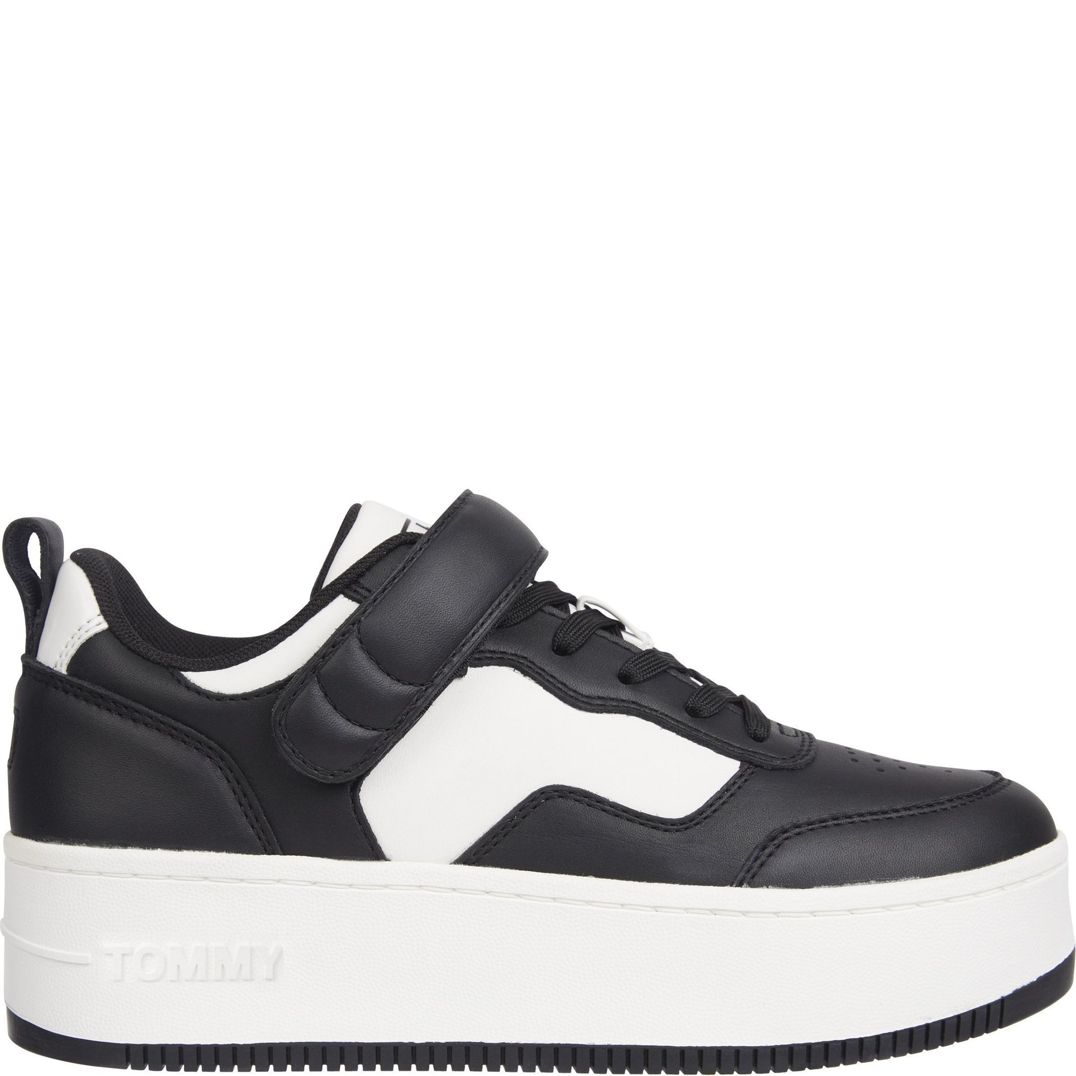 TOMMY JEANS Sportiniai bateliai moterims, Juoda, Velcro flatform sport shoe 2