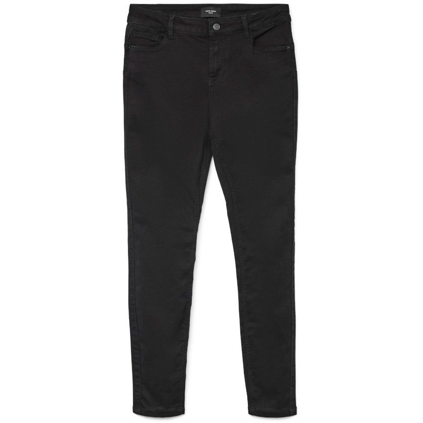 VERO MODA Slim džinsai moterims, Juoda, VMSEVEN NW S SHAPE U 1