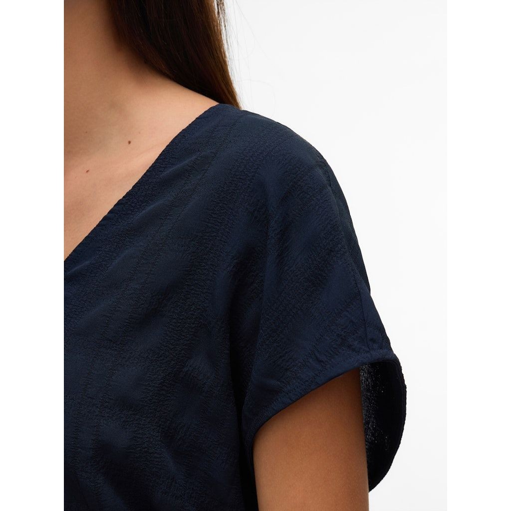 VERO MODA Palaidinės moterims, Mėlyna, Noella v-neck wide top 6