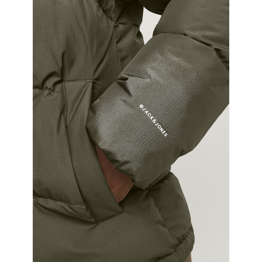 JACK & JONES Pūkinė striukė vyrams, Chaki, World puffer jacket 2