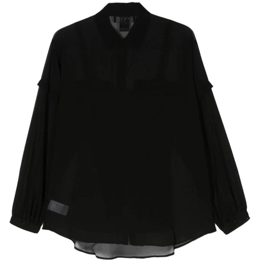DKNY Marškiniai ilgomis rankovėmis moterims, Juoda, Slong sleeve shirts 2
