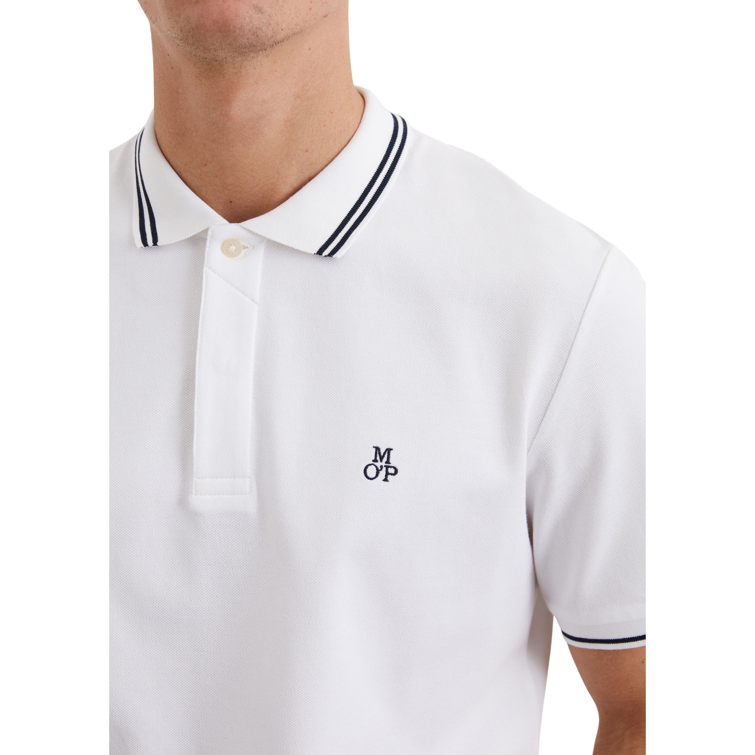 MARC O'POLO Polo marškiniai trumpos rank. vyrams, Balta, Polo short 523223053054 4