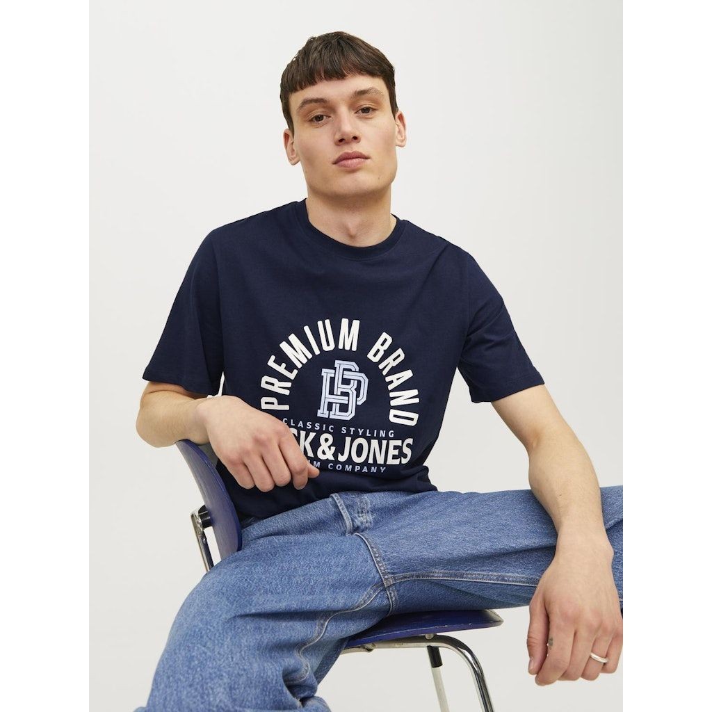 JACK & JONES Marškinėliai vyrams, Mėlyna, JPRSTAR TEE SS CREW 6