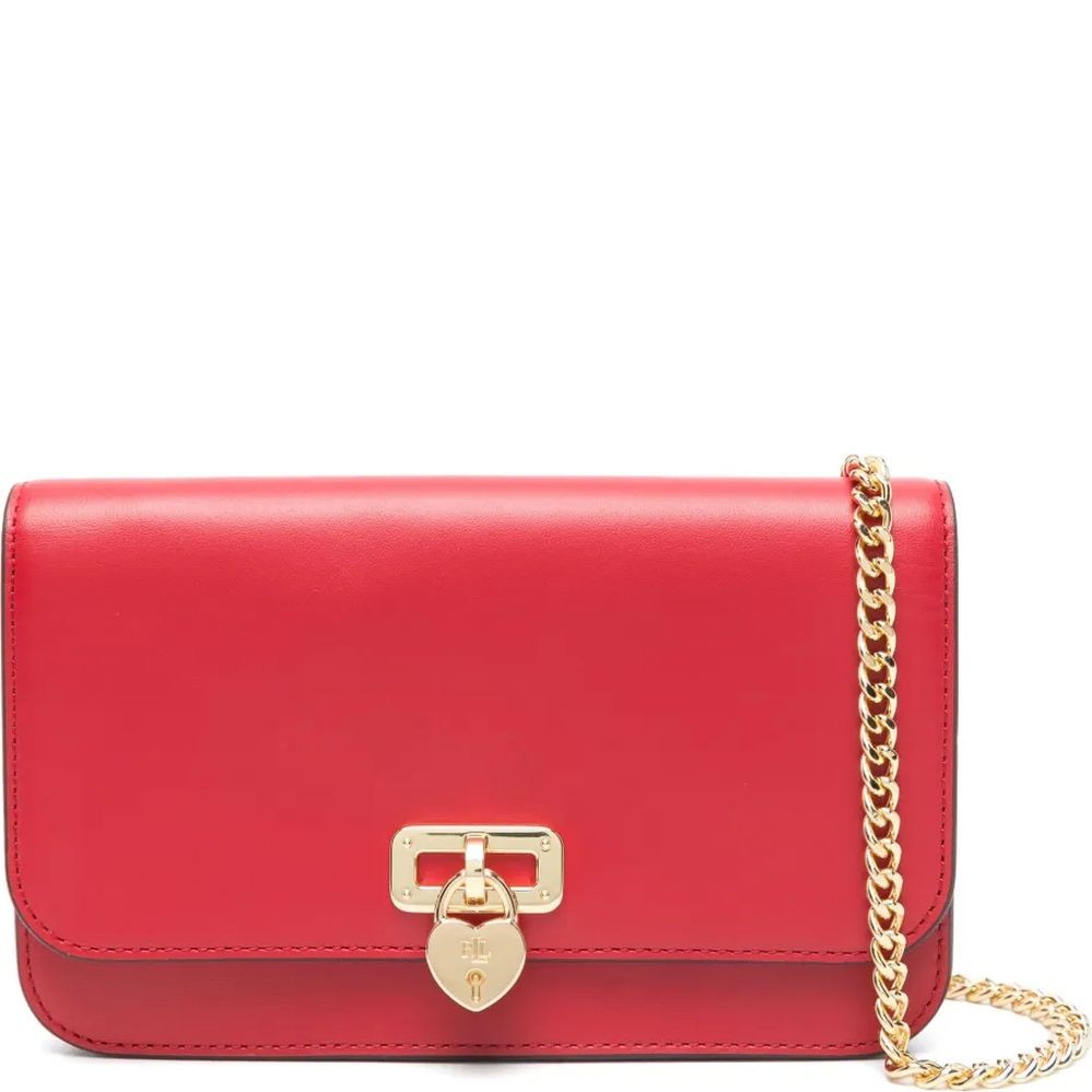LAUREN RALPH LAUREN Rankinė per petį moterims, Raudona, Wallet on a chain large 1