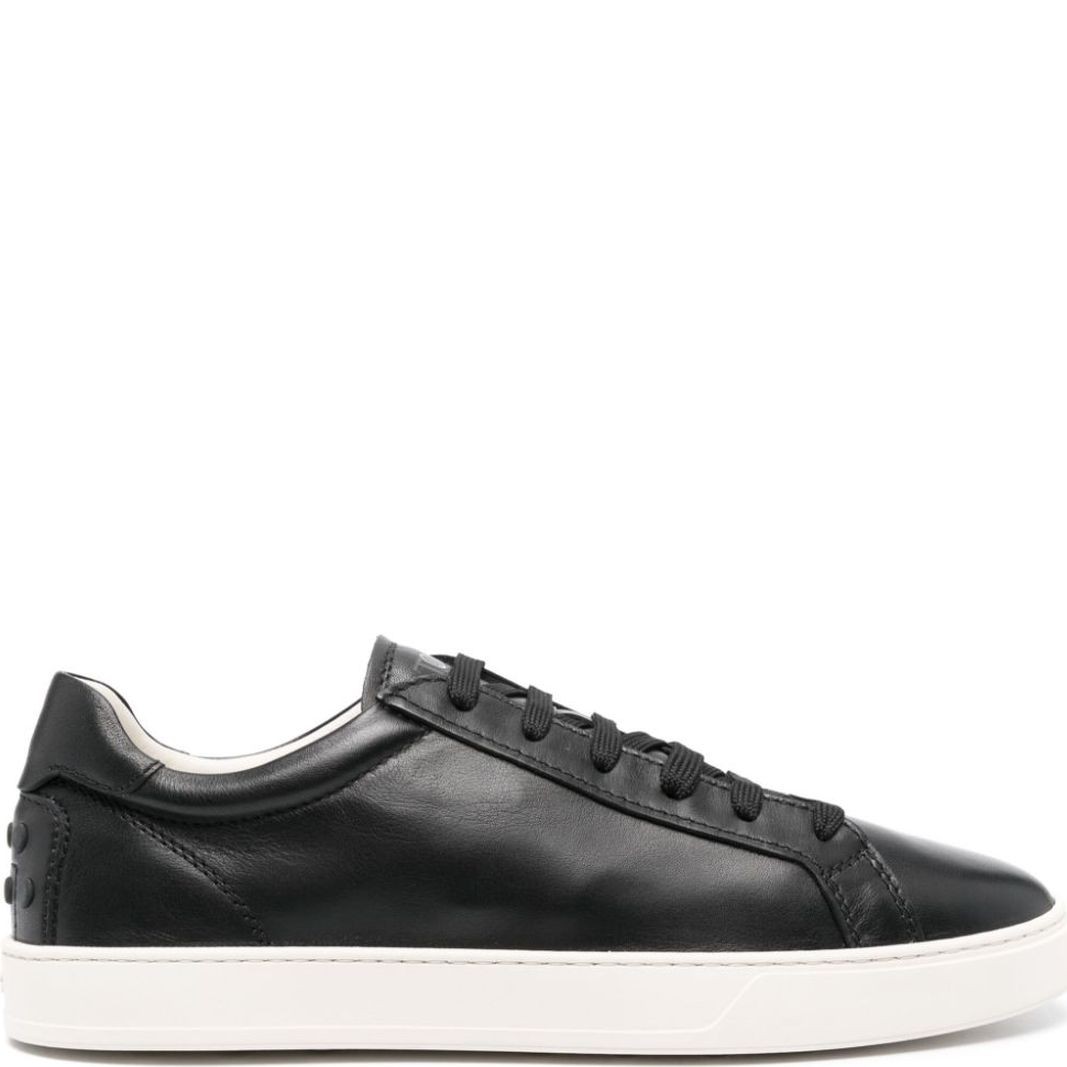 TODS Laisvalaikio bateliai vyrams, Juoda, Low-top leather sneakers 2