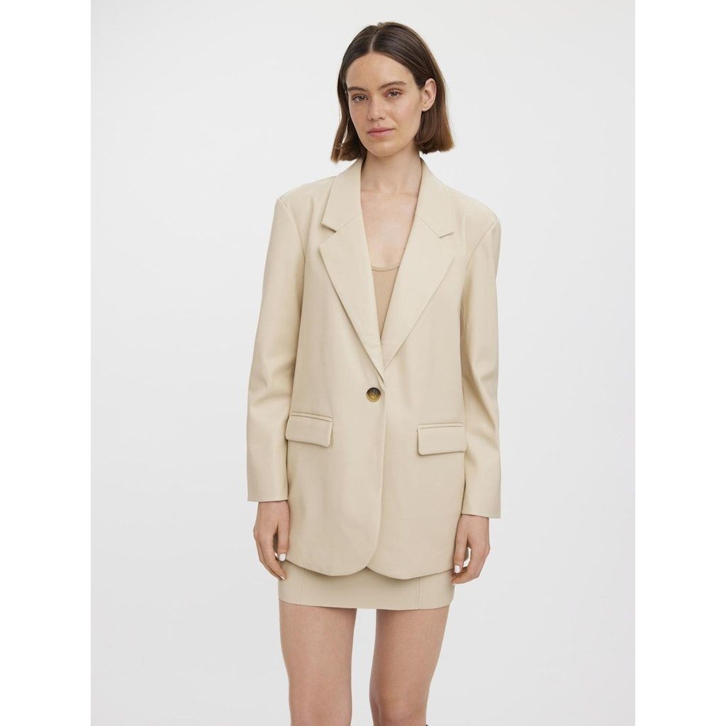 VERO MODA Švarkas moterims, Pilka, VMOLIVIA LS PL BLAZER 2