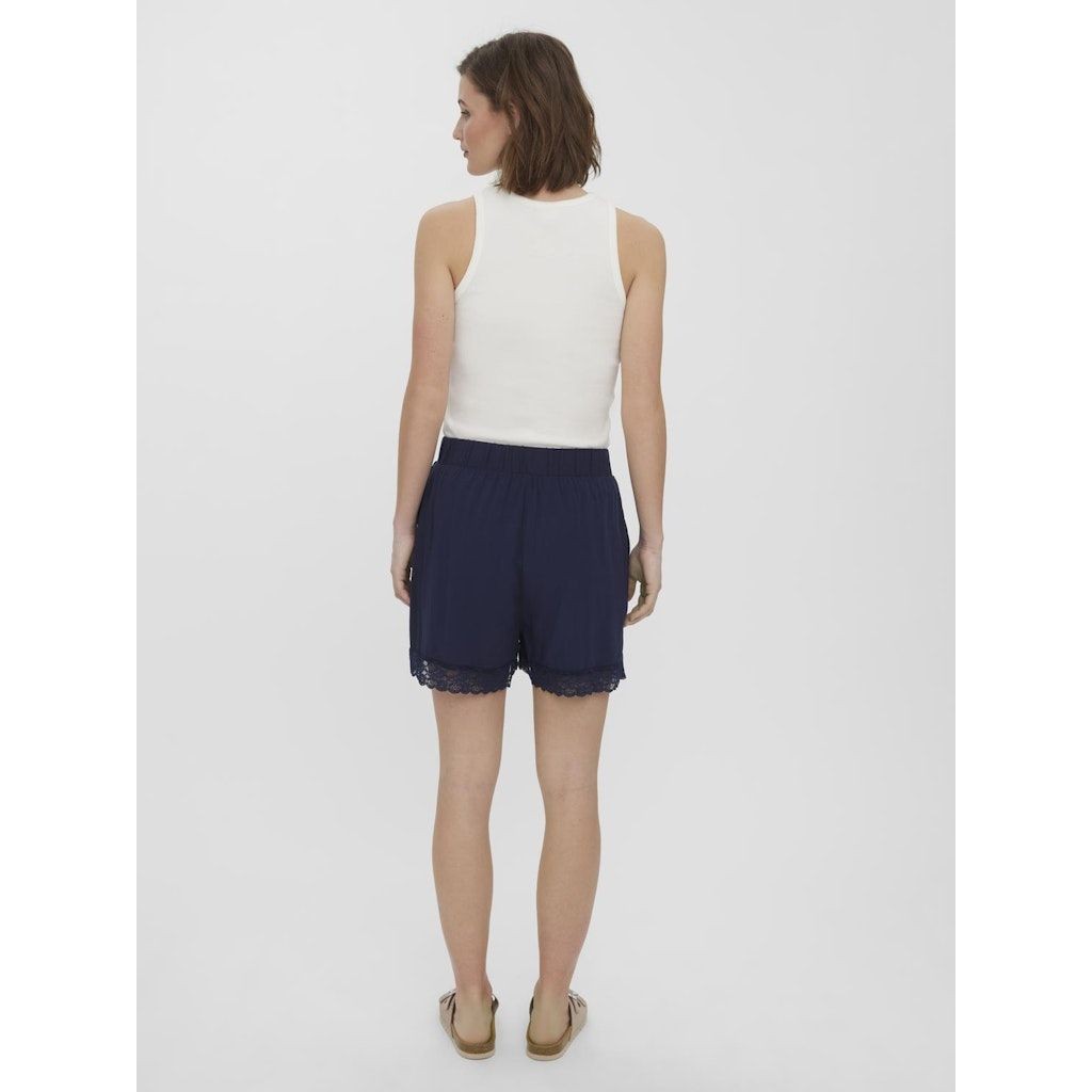VERO MODA Šortai moterims, Mėlyna, VMASTA LACE H/W SHORT 4