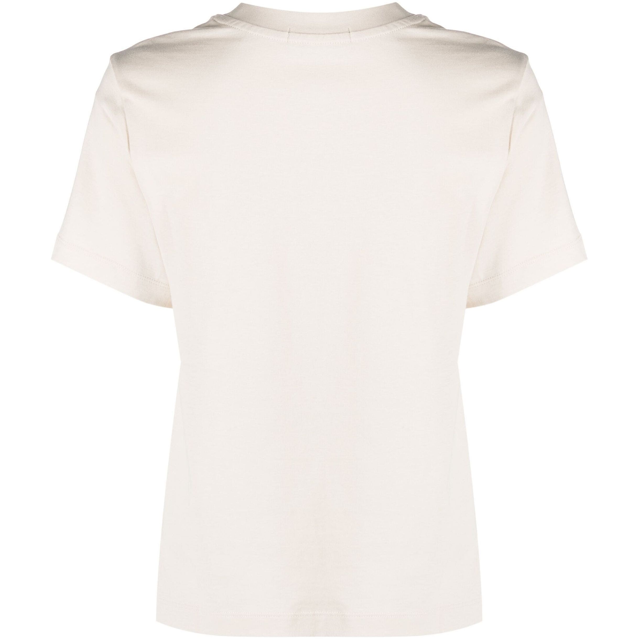 CALVIN KLEIN JEANS Marškinėliai trump. rankovėmis moterims, Smėlio, Chenille ck relaxed tee 2