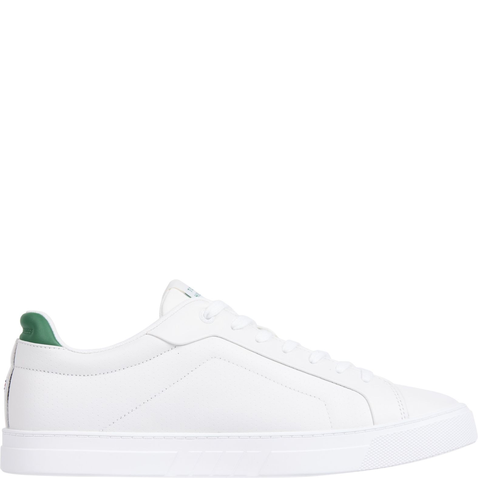 TOMMY HILFIGER Laisvalaikio bateliai vyrams, Balta, Icon court pinperf sneaker 2