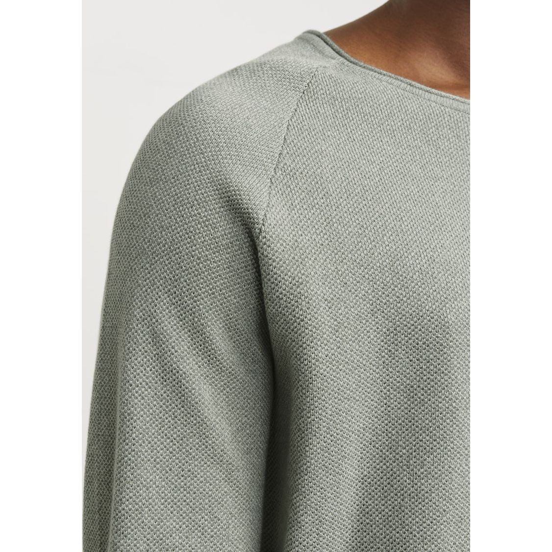 JACK & JONES Megztinis vyrams, Žalia, Ehill knit crew neck 7