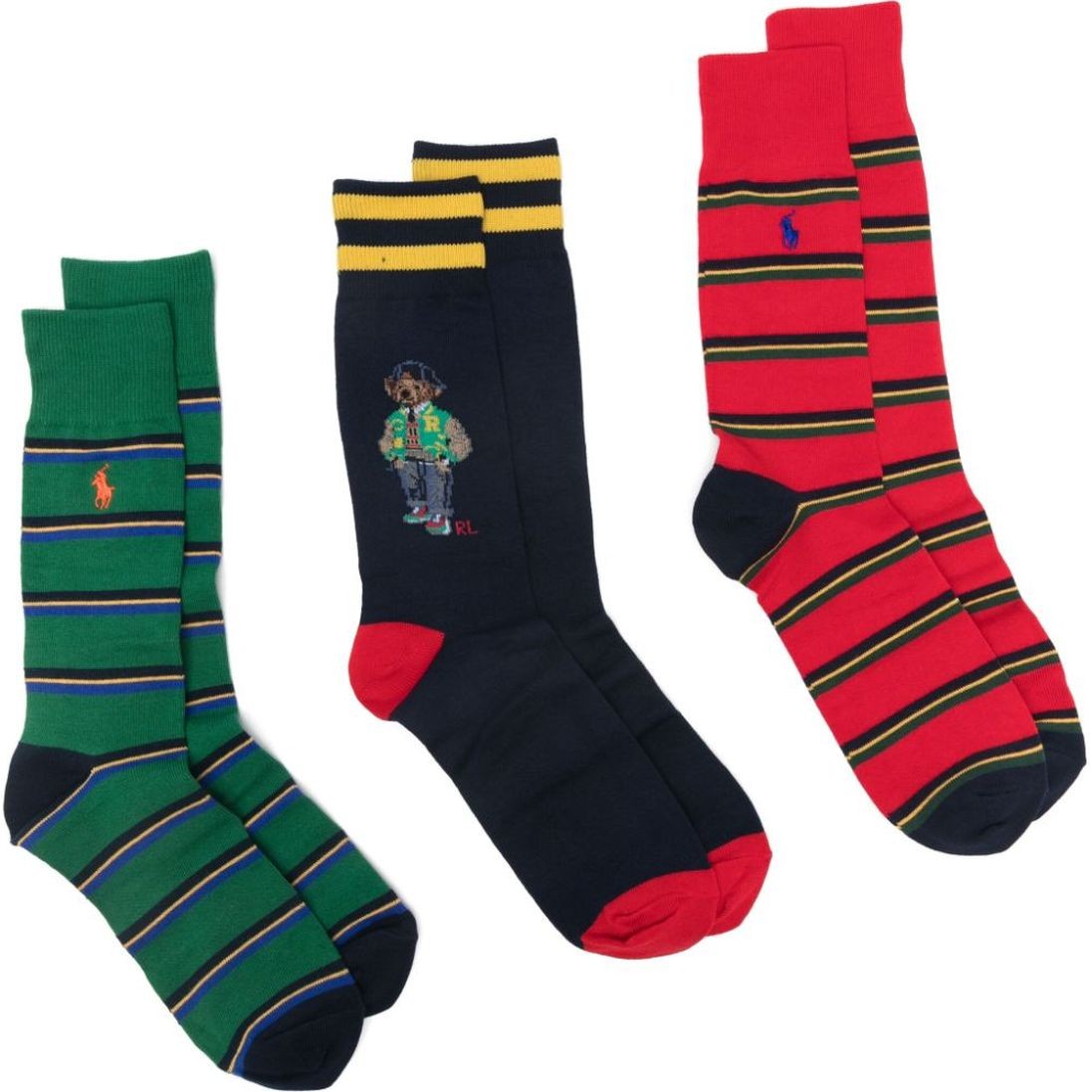 POLO RALPH LAUREN Kojinės vyrams, Pilka, Br crew sock gift box 1