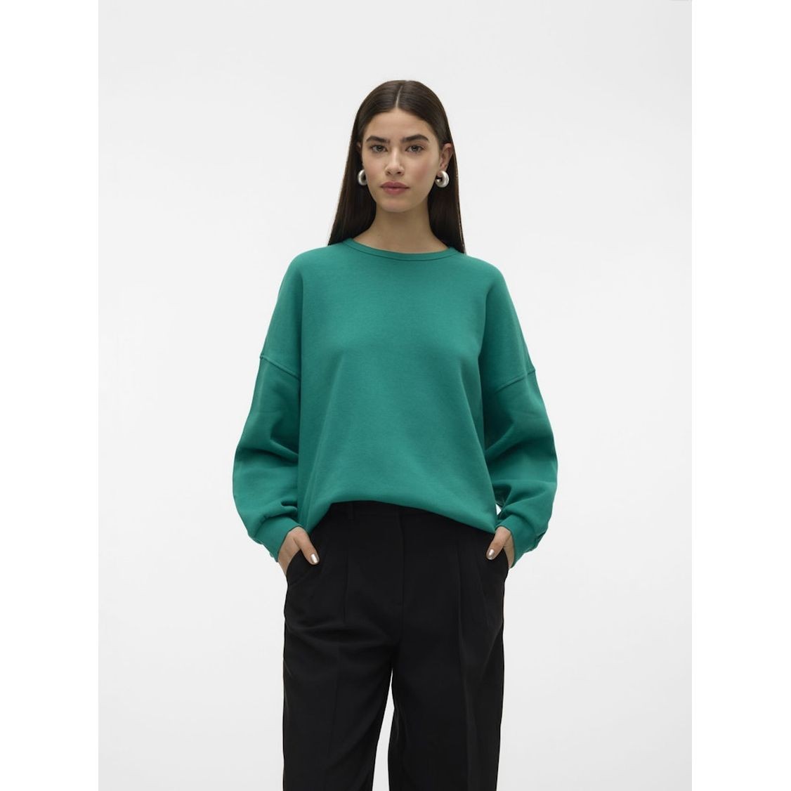 VERO MODA Sportinis nertinis moterims, Žalia, Vmmaly sweatshirt 3
