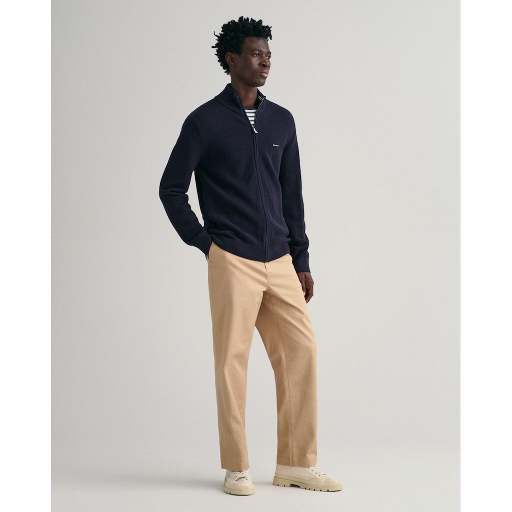 GANT Kardiganas vyrams, Mėlyna, COTTON PIQUE ZIP 6