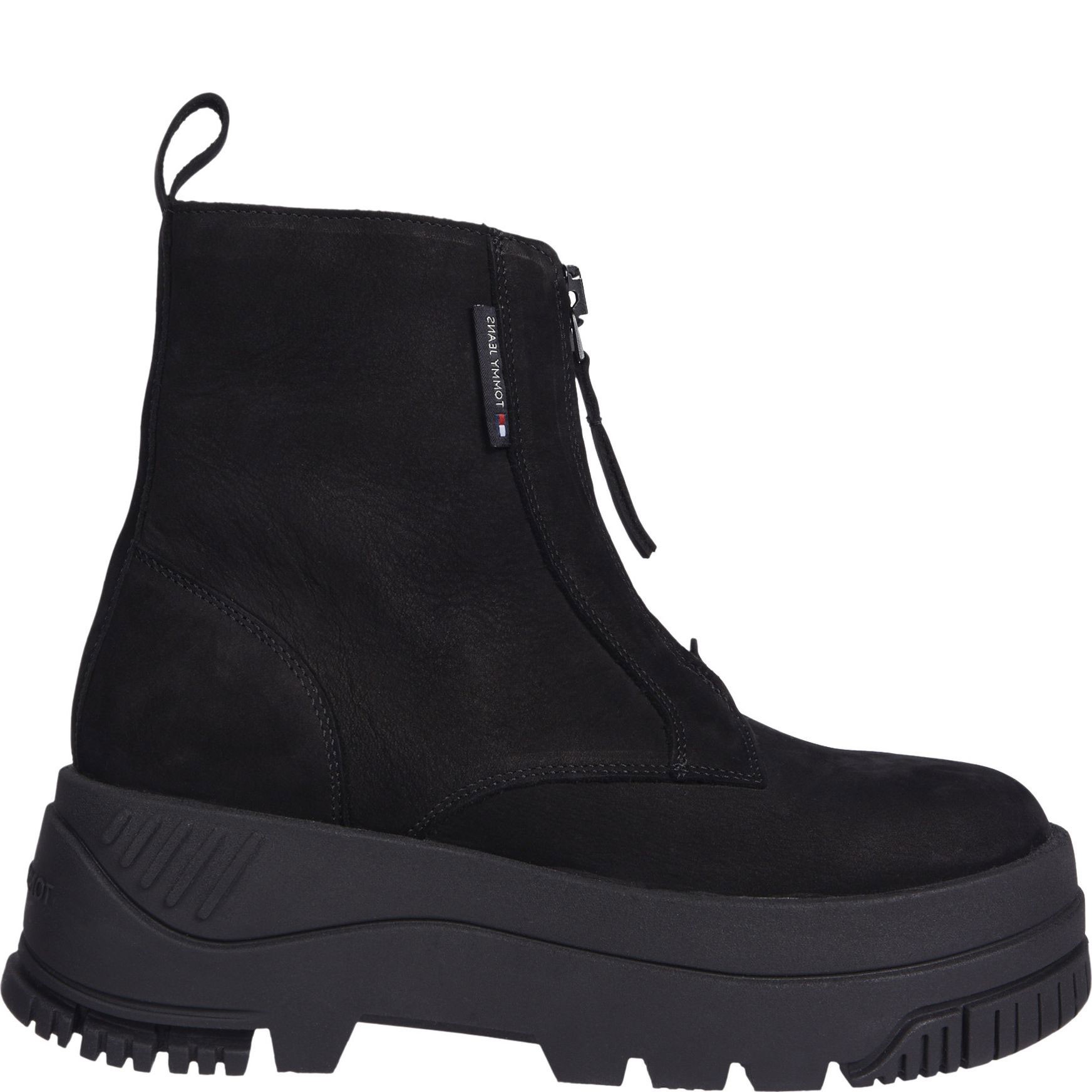 TOMMY JEANS Aulinukai moterims, Juoda, Zip up flatform boot 1