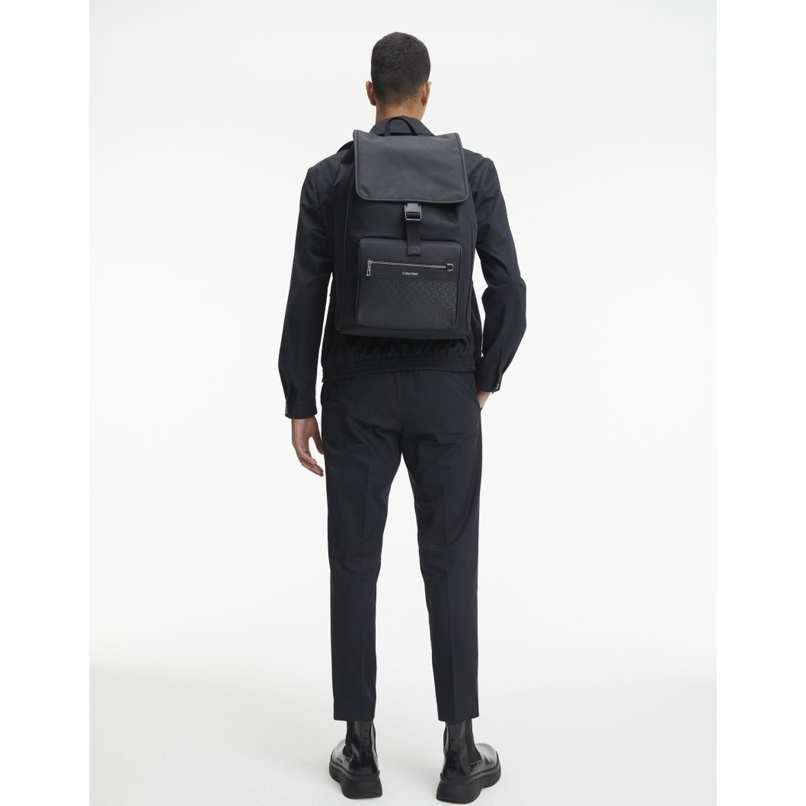 CALVIN KLEIN Kuprinė vyrams, Juoda, Elevated flap backpack 4