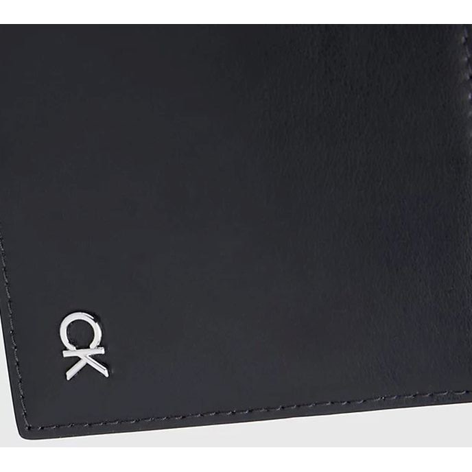 CALVIN KLEIN Piniginė vyrams, Juoda, Bifold 5cc w/coin 4
