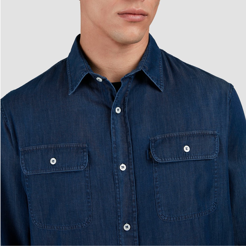 PAUL&SHARK Marškiniai ilgomis rankovėmis vyrams, Mėlyna, Shirts 4