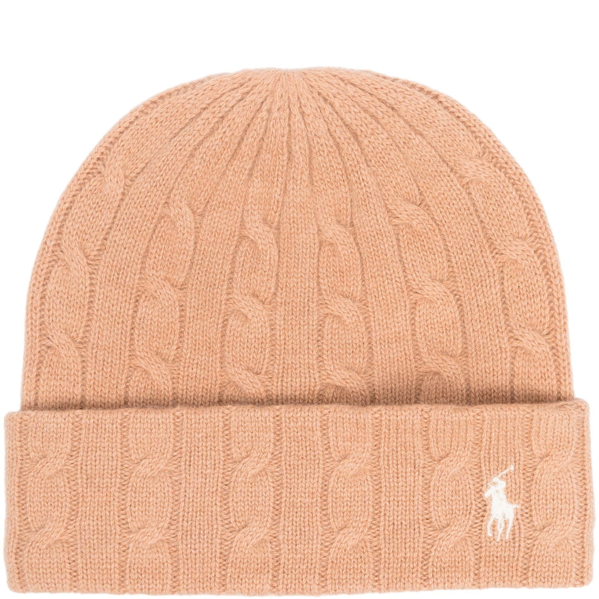 POLO RALPH LAUREN Skrybėlė moterims, Smėlio, Cold weather hat 1