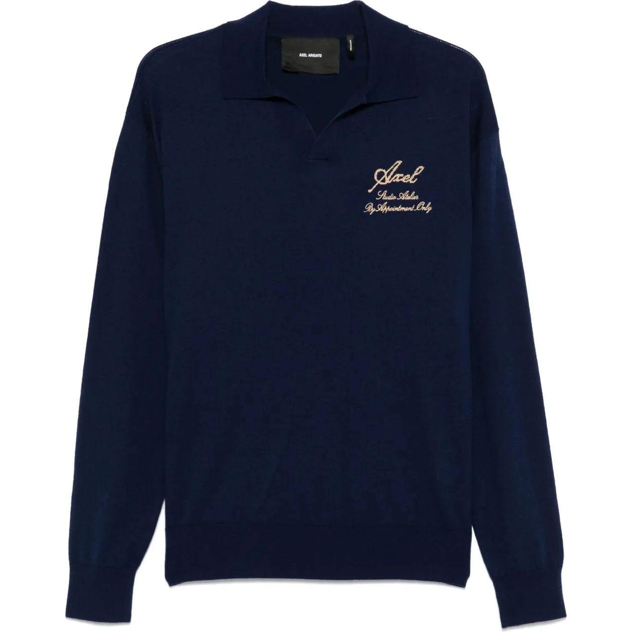 AXEL ARIGATO Megztinis vyrams, Mėlyna, Atelier polo sweater