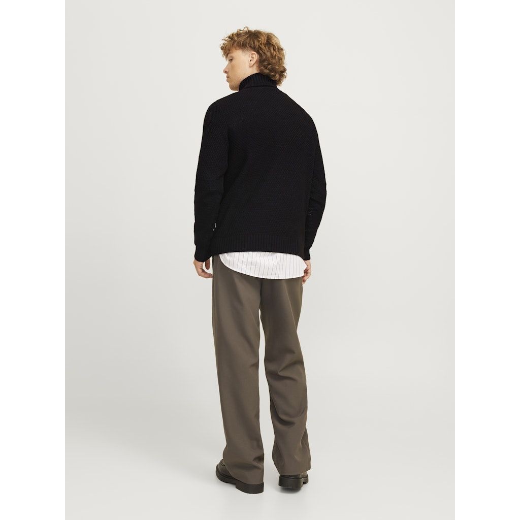 JACK & JONES Megztinis su kaklu vyrams, Juoda, Craig knit roll neck 2