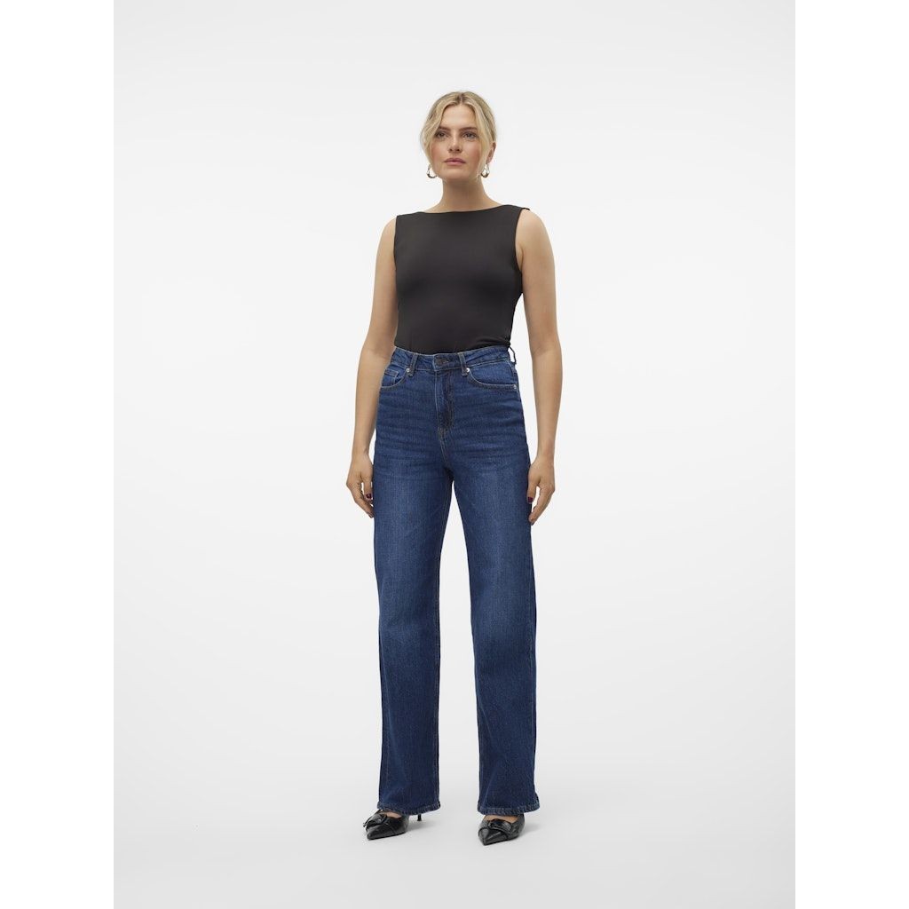 VERO MODA Platūs džinsai moterims, Mėlyna, Tessa wide jeans 7
