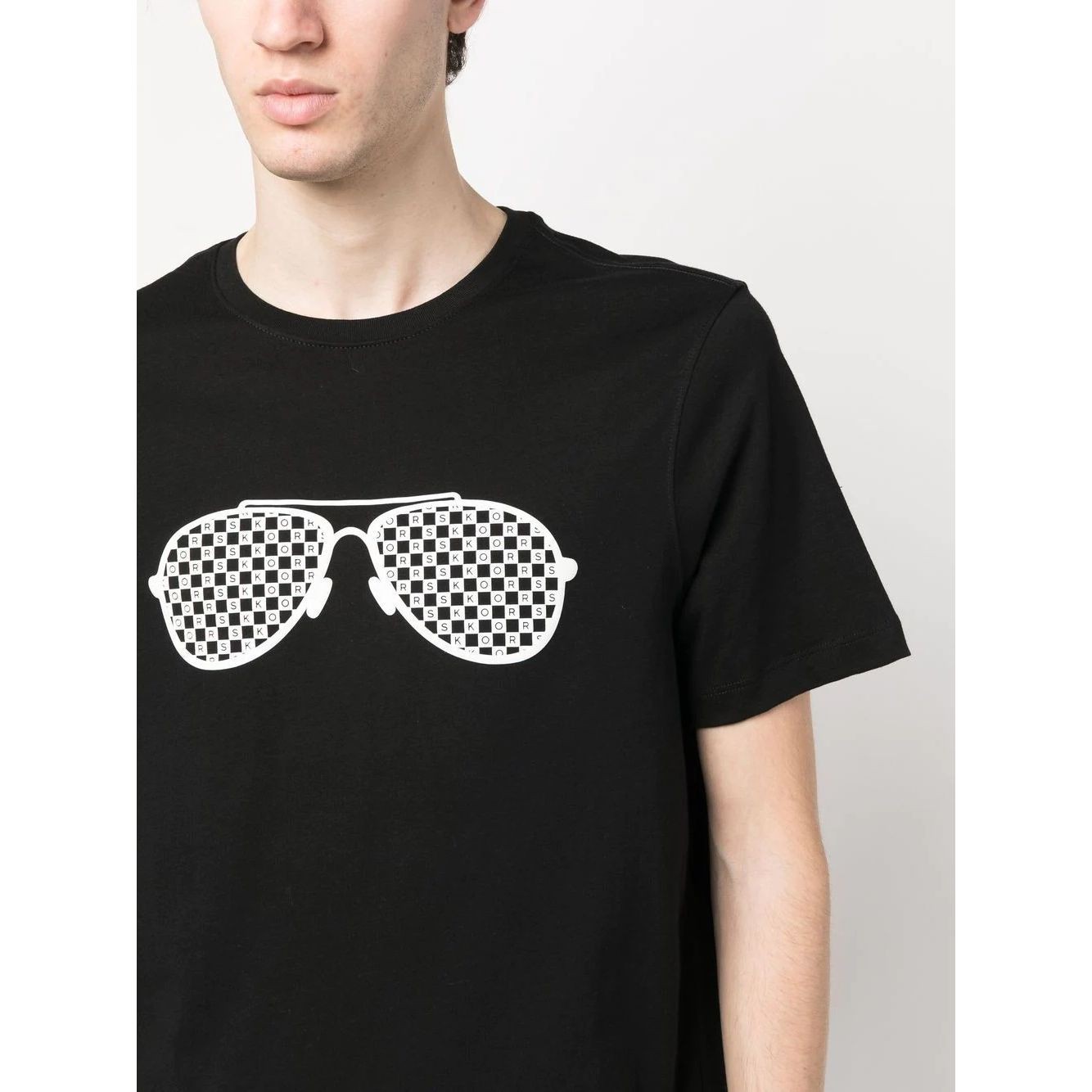 MICHAEL KORS Lengva striukė vyrams, Juoda, Checker aviator jacket 4