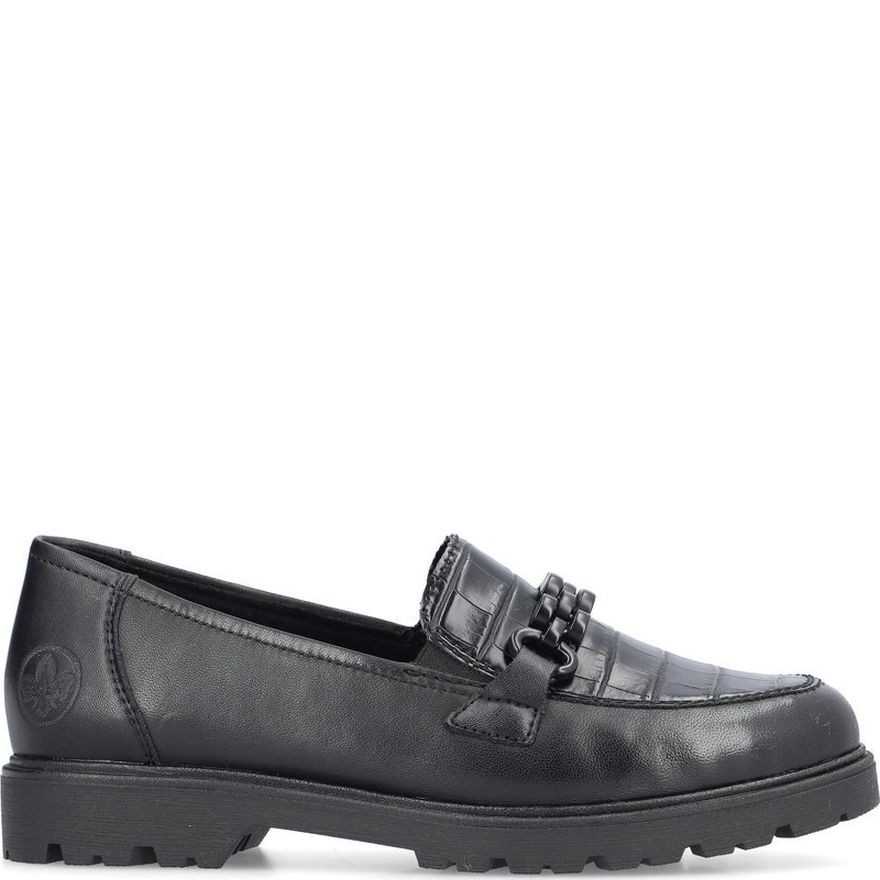 RIEKER Loaferiai moterims, Juoda, Ladies shoes 2