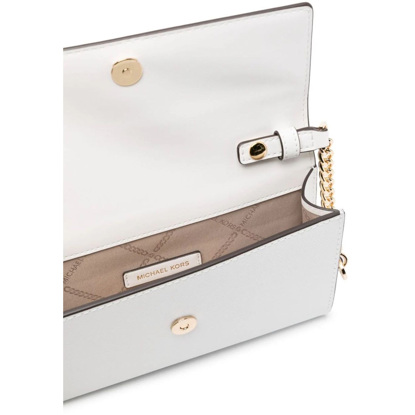 MICHAEL KORS Rankinė per petį moterims, Balta, Large frame coin wllt xbody 4