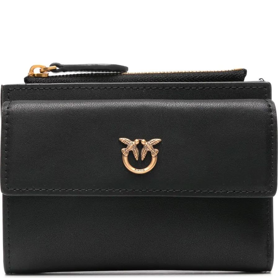 PINKO Piniginė moterims, Juoda, Compact wallet 1