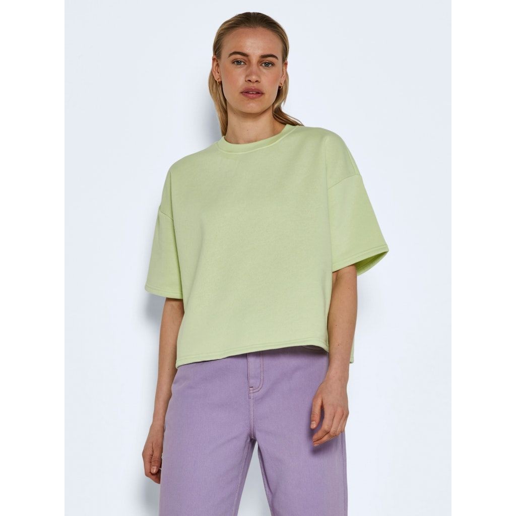 NOISY MAY Megztinis moterims, Žalia, NMKAREN S/S O-NECK SW 2