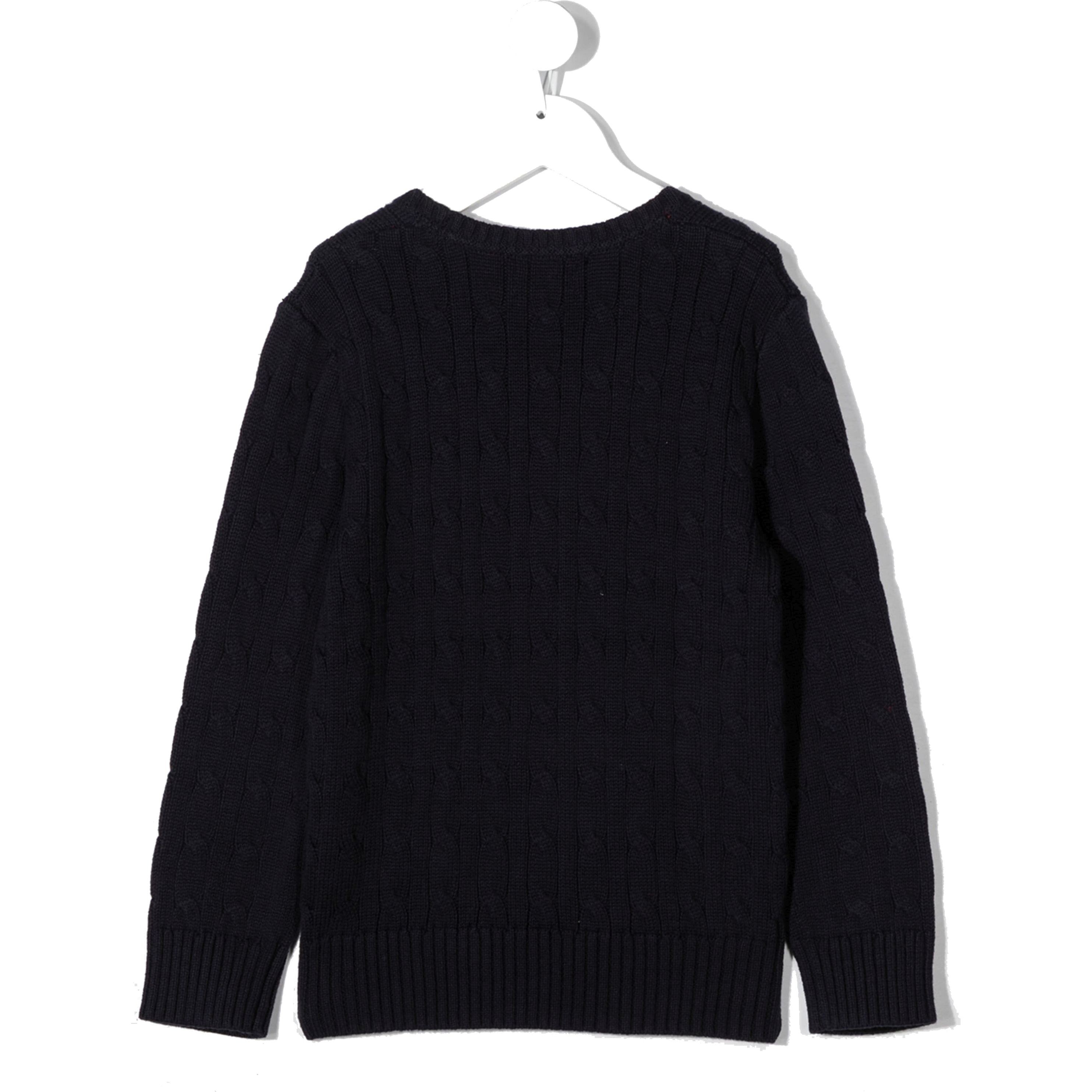 RALPH LAUREN KIDS Megztinis berniukams, Mėlyna, COMBED COTTON-LS CAB 2