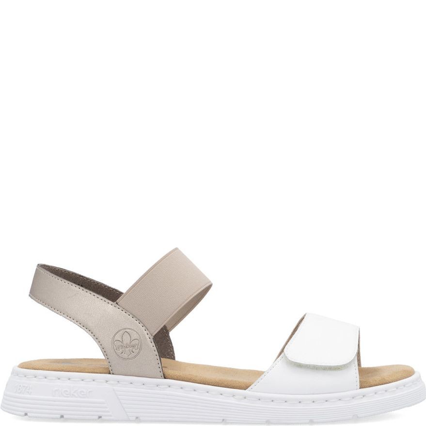 RIEKER Basutės moterims, Balta, SANDALS 2