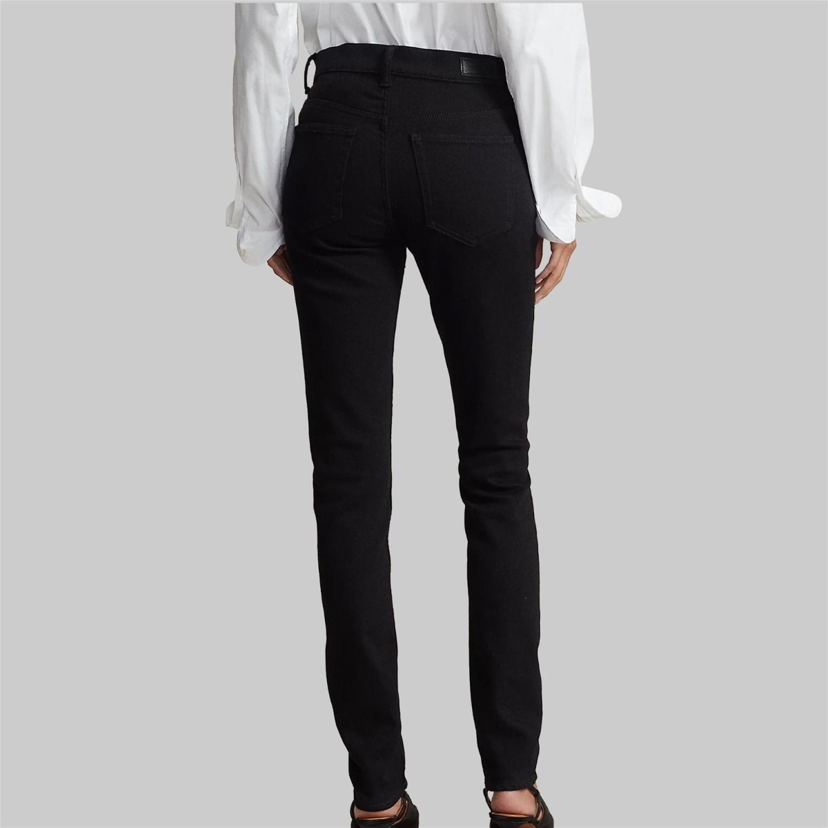 POLO RALPH LAUREN Tiesūs džinsai -moterims, Juoda, Full length straight 3