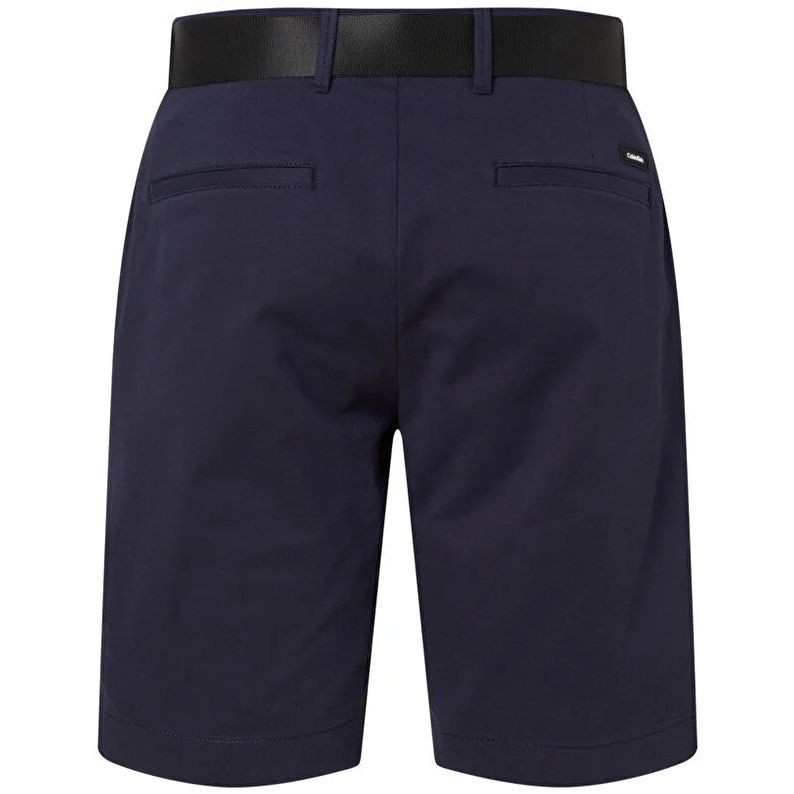CALVIN KLEIN Šortai vyrams, Mėlyna, Modern twill slim short belt 2
