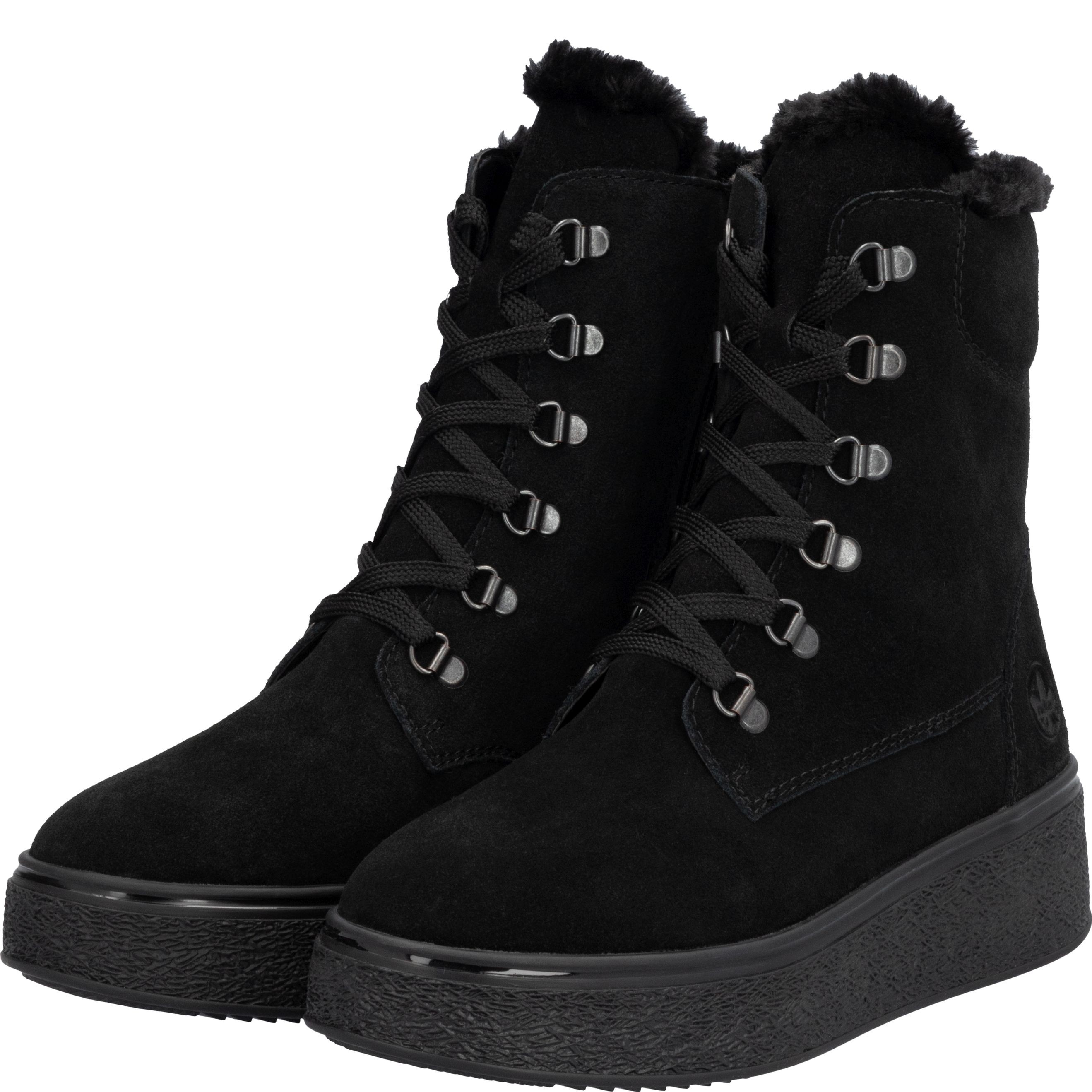 RIEKER Aulinukai moterims, Juoda, Ladies mid height boots 10