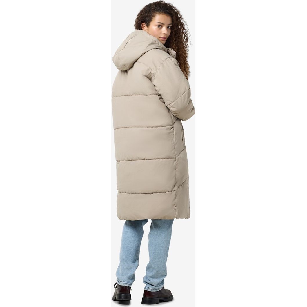 NOISY MAY Pūkinis paltas moterims, Smėlio, Tenna long jacket 4