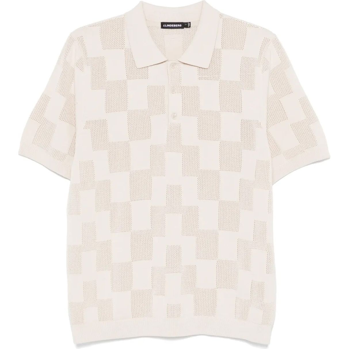 J.LINDEBERG Polo marškiniai trumpos rank. vyrams, Smėlio, Reymond stacked bridge polo