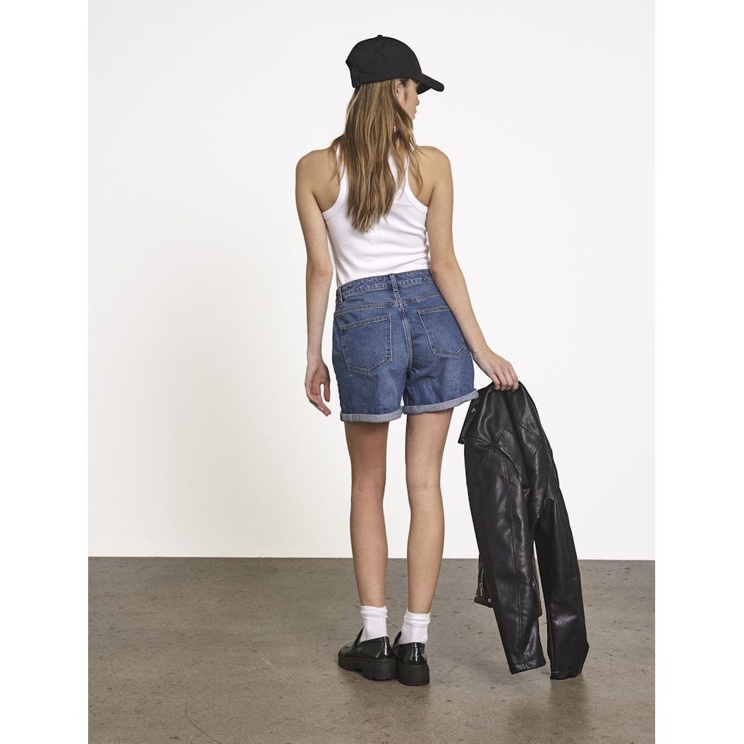 NOISY MAY Tiesūs džinsai moterims, Mėlyna, NMSMILEY NW SHORTS VI 2