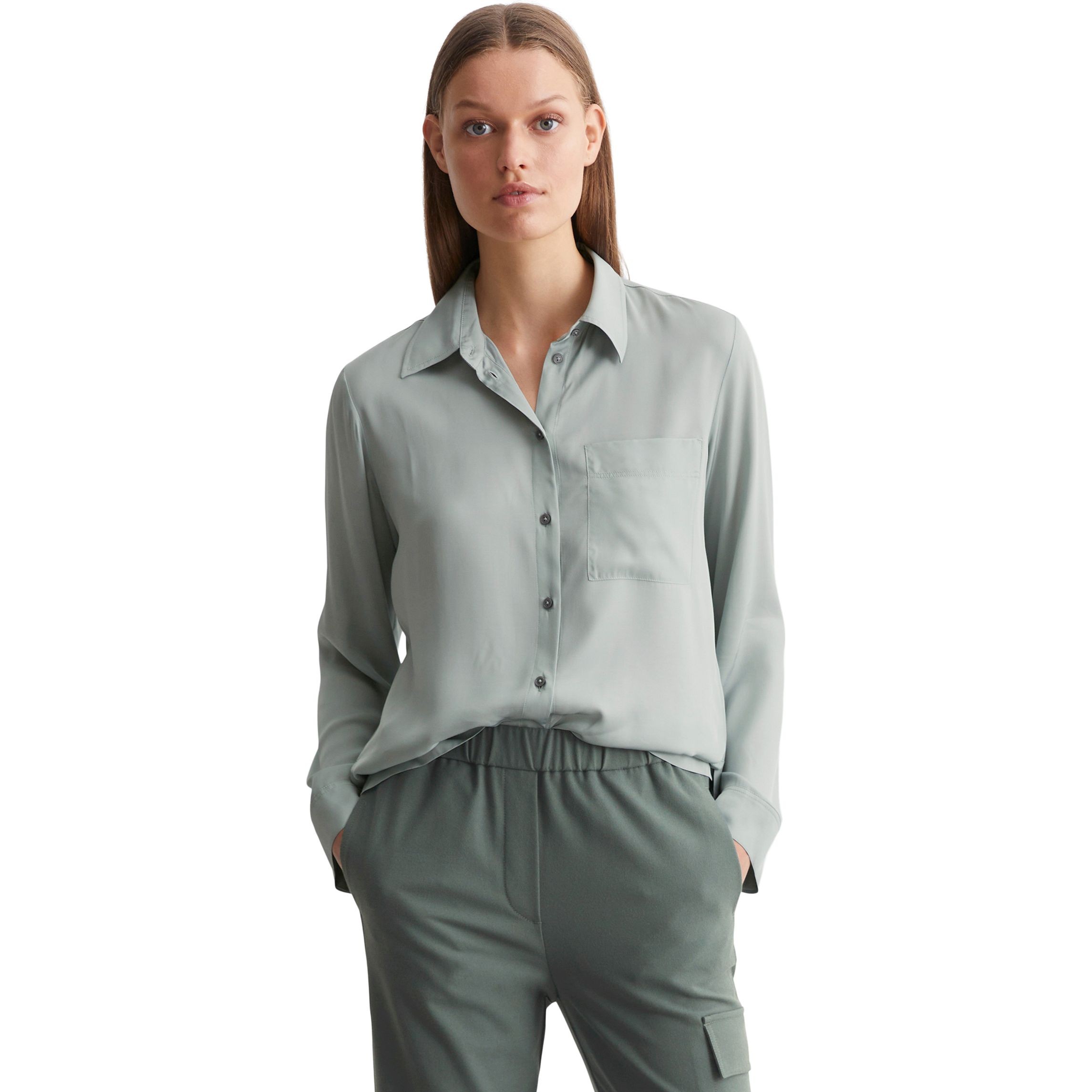 MARC O'POLO Marškiniai ilgomis rankovėmis moterims, Žalia, Shirts lon 410110942273 2