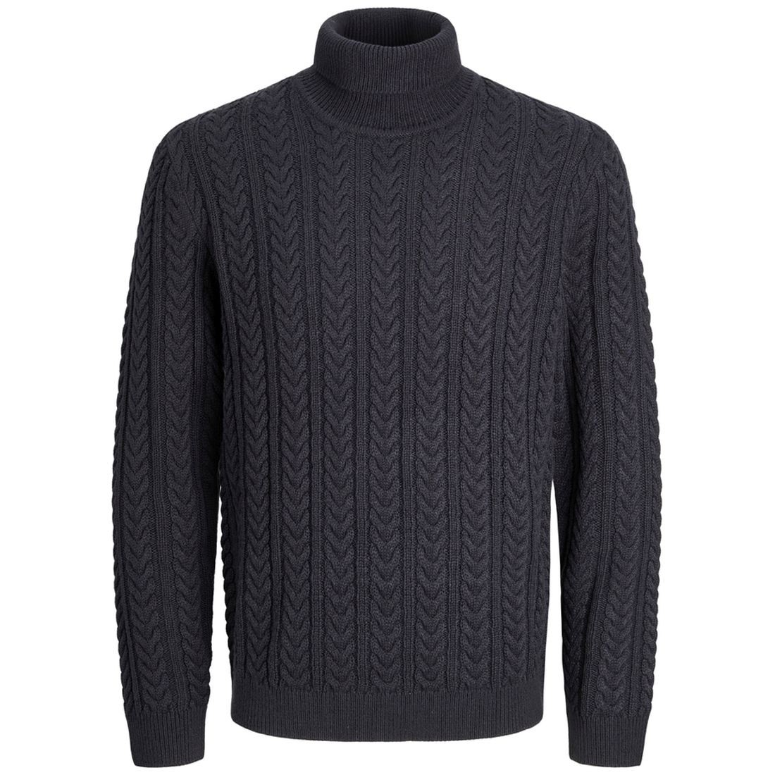 JACK & JONES Megztinis su kaklu vyrams, Mėlyna, Blusean knit cable roll neck