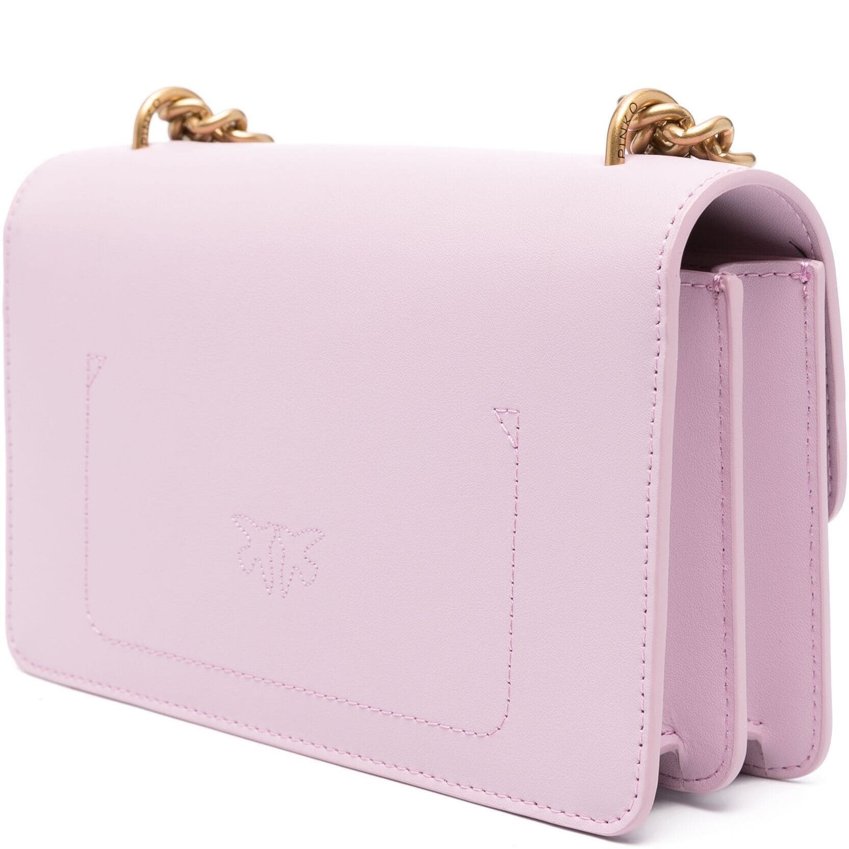 PINKO Rankinė per petį moterims, Rožinė, Love one mini crossbody bag 2