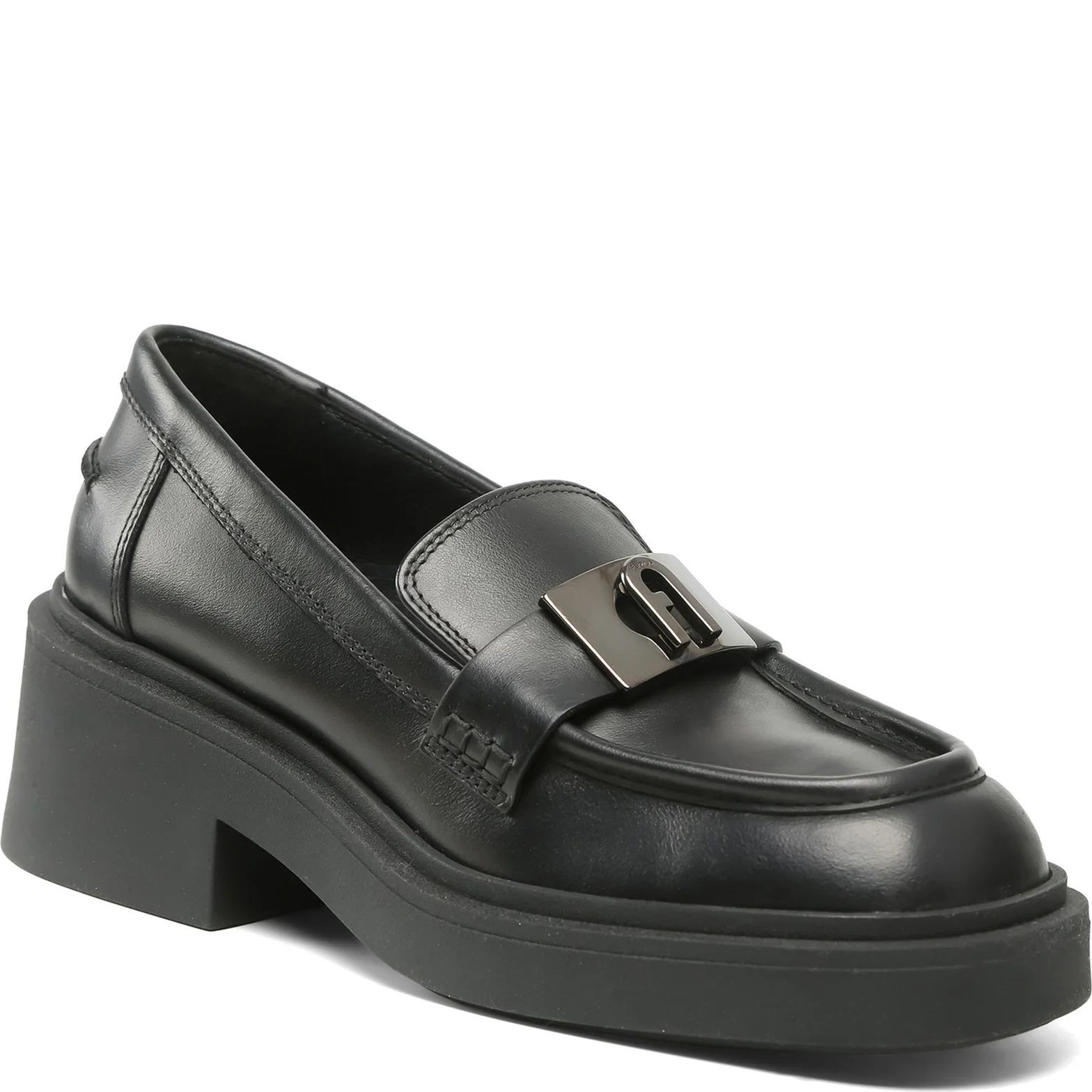 FURLA Loaferiai moterims, Juoda, Furla college loafer 1