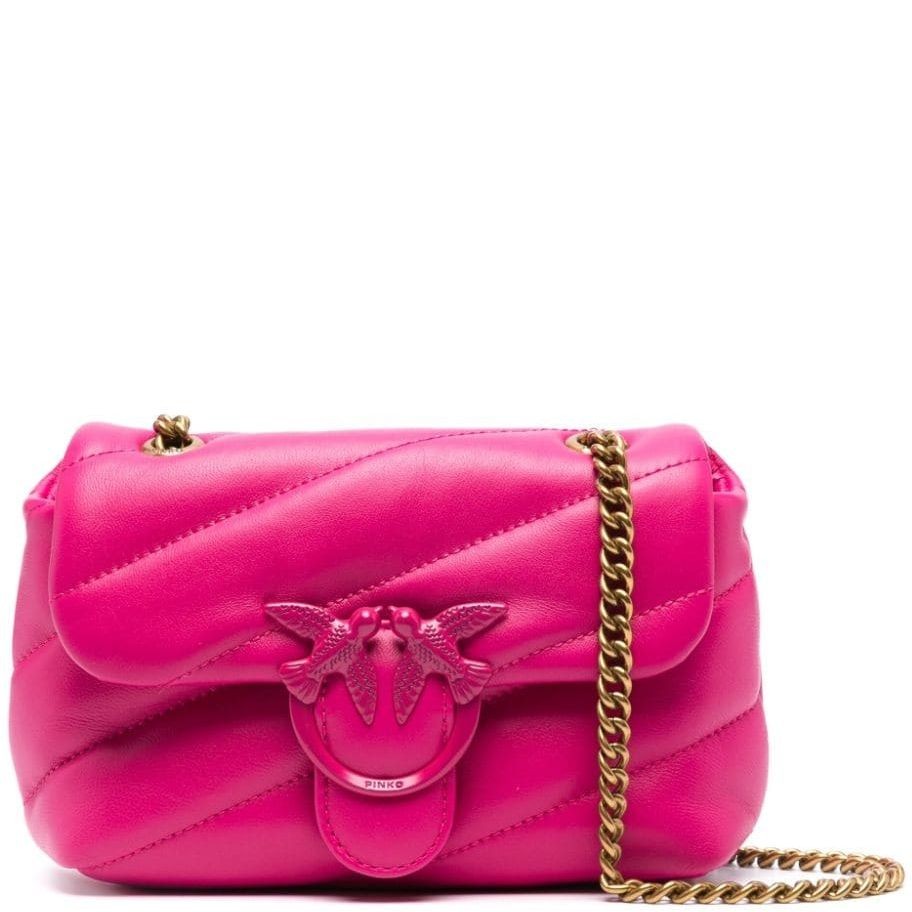 PINKO Rankinė per petį moterims, Rožinė, Baby love puff nappa bag 1