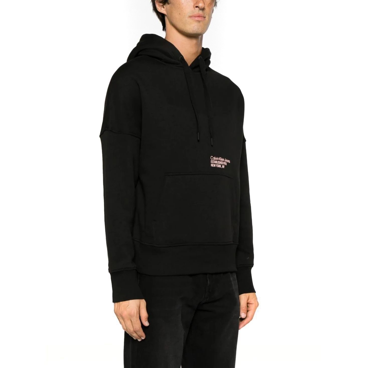 CALVIN KLEIN JEANS Džemperis vyrams, Juoda, Layered address hwk hoodie 2