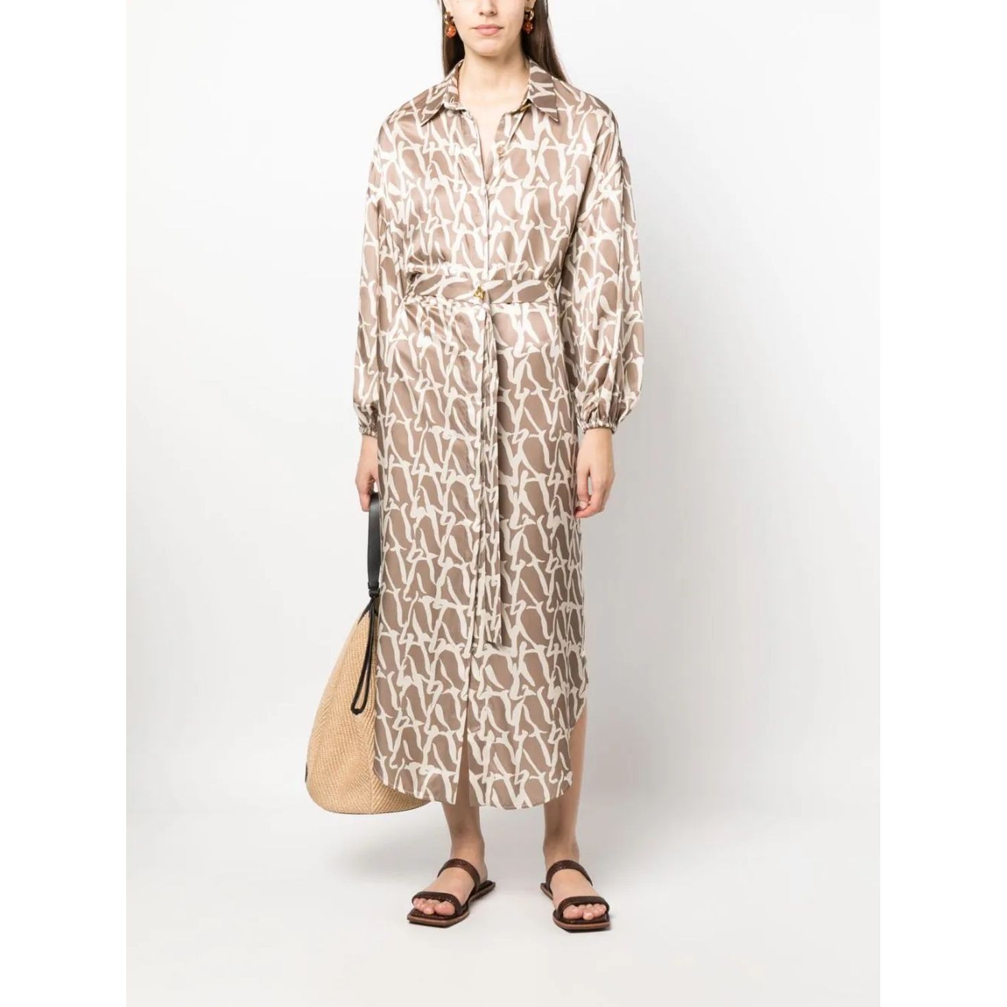 AERON Maxi suknelė moterims, Marga, Long silk print dress 2