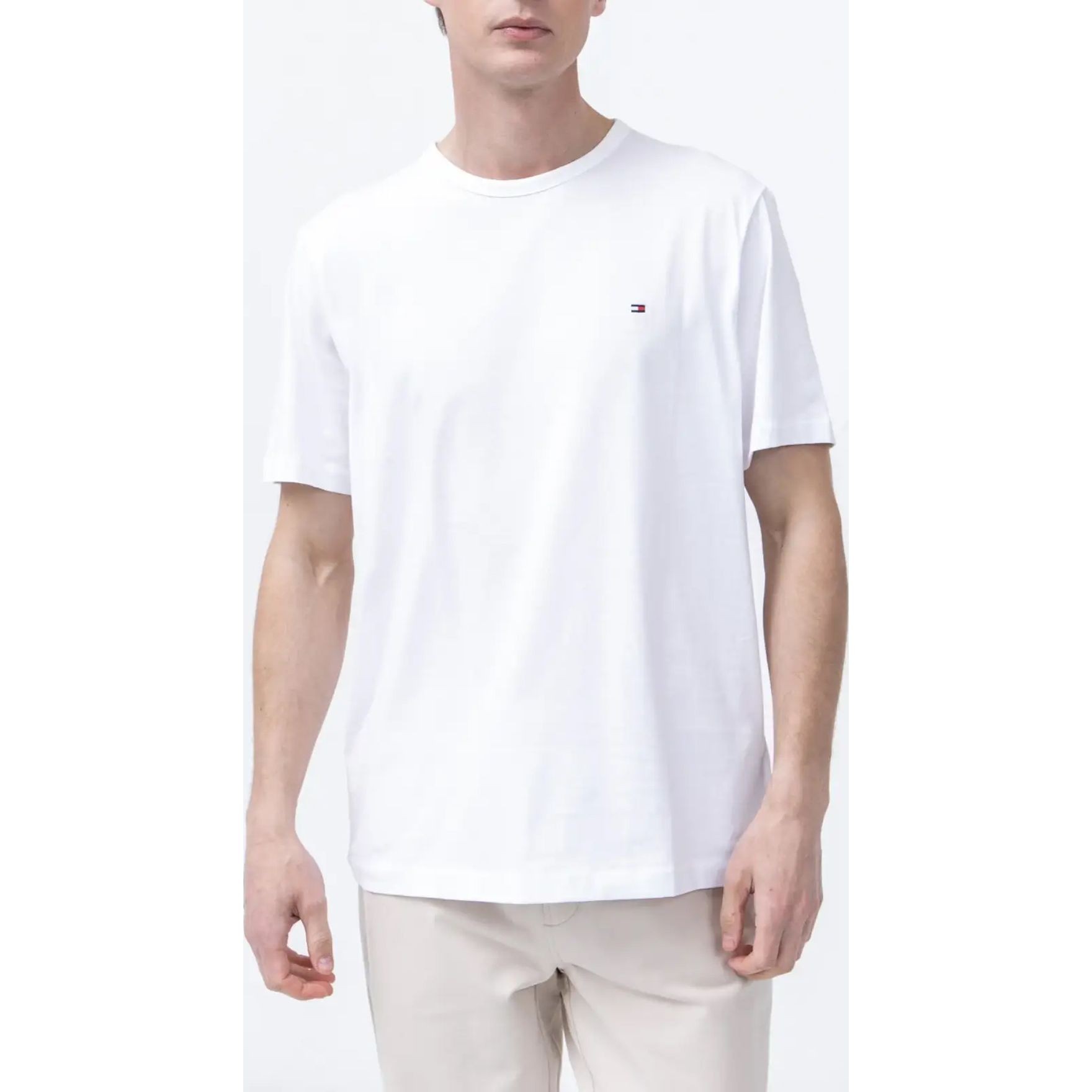 TOMMY HILFIGER Marškinėliai trump. rankovėmis vyrams, Balta, 1985 tee 3