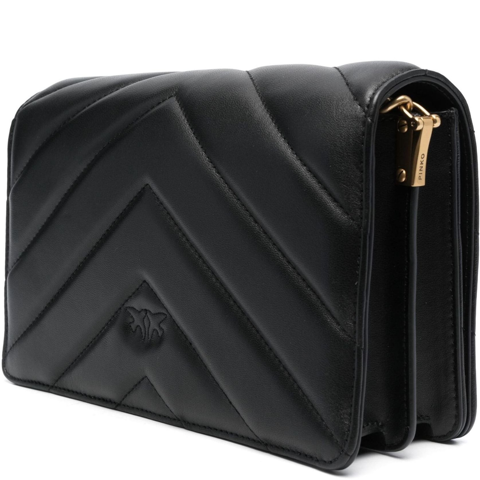 PINKO Rankinė per petį moterims, Juoda, Love click shoulder bag 2