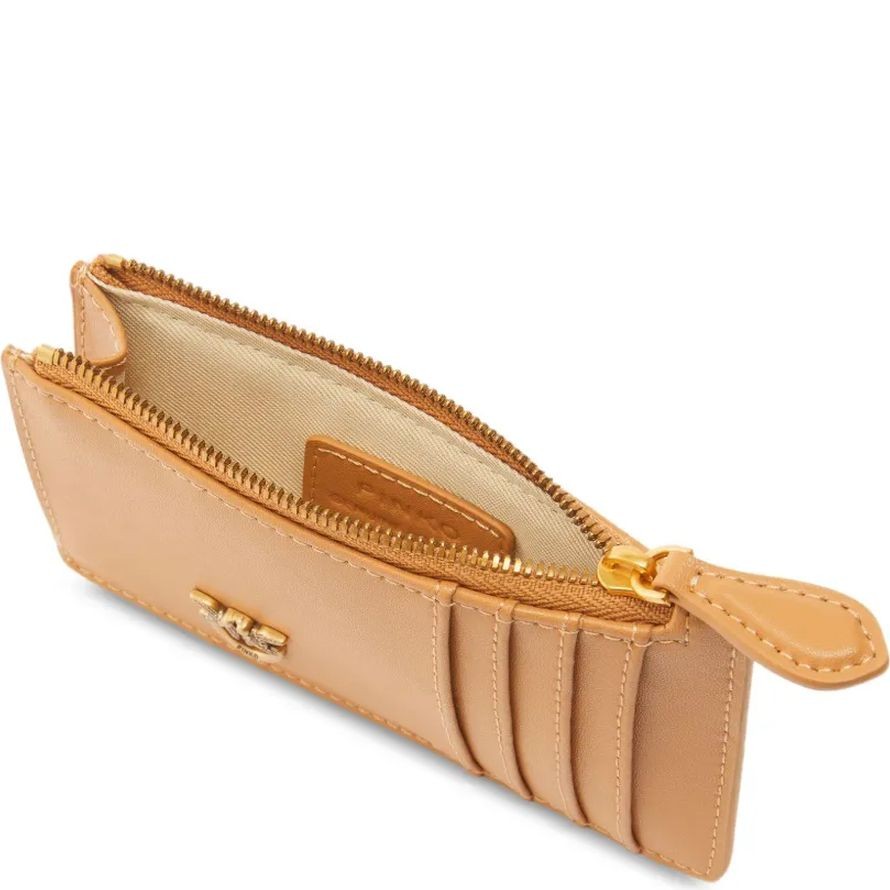 PINKO Kortelių dėklas moterims, Ruda, Quilted cardholder 3