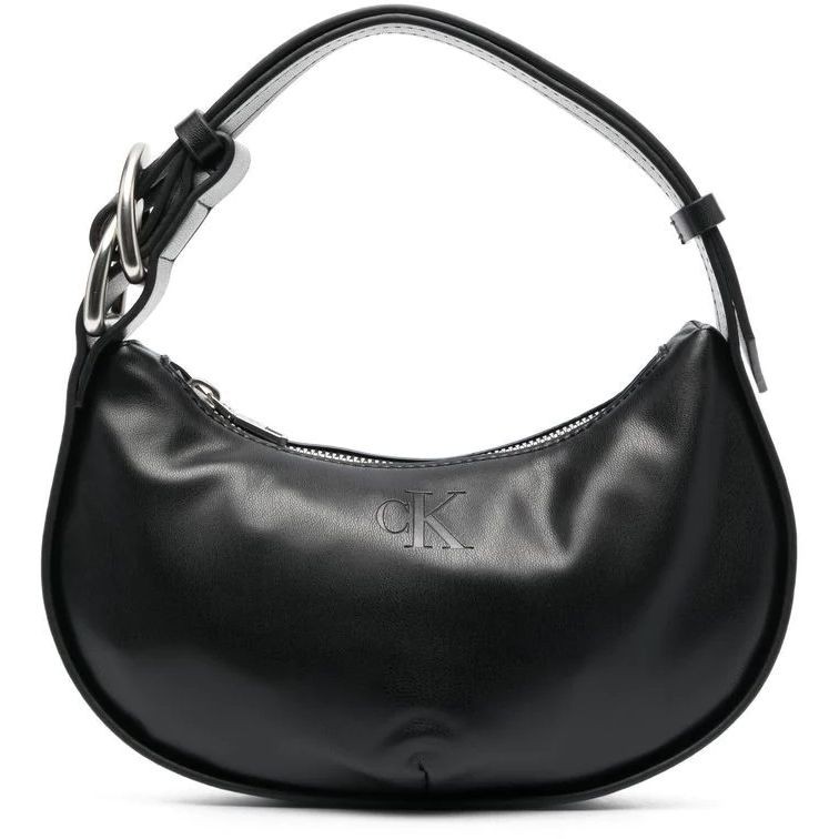 CALVIN KLEIN JEANS Rankinė per petį moterims, Juoda, CRESCENT PU 1