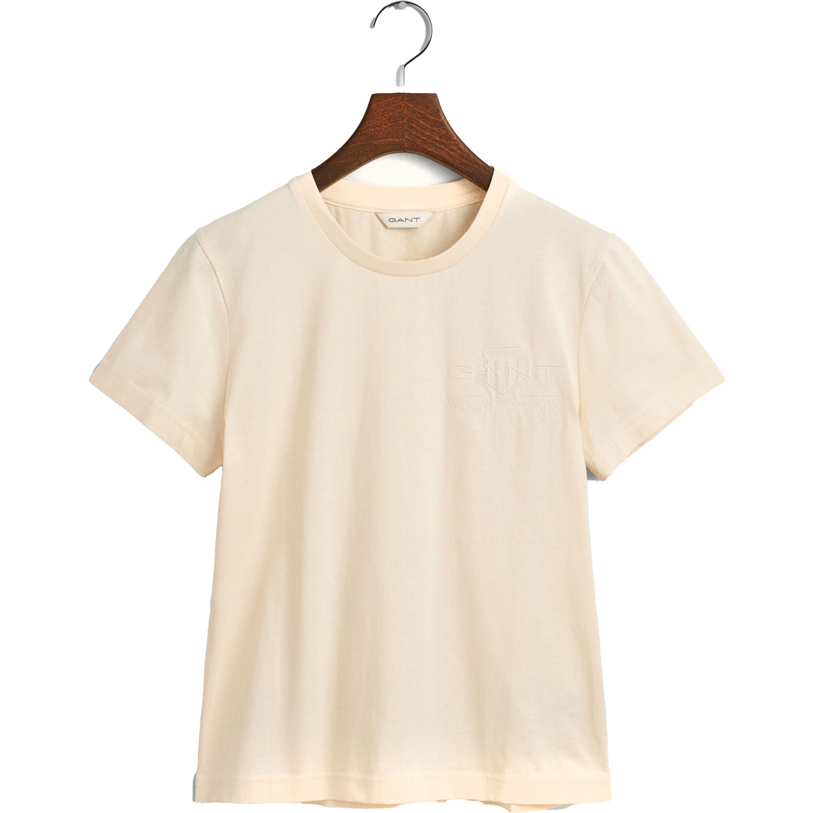 GANT Marškinėliai moterims, Geltona, REG TONAL SHIELD SS T-SHIRT 1